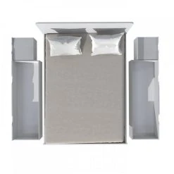 Le Quai Des Affaires Lit Double ZENIA 140x190 + 2 Chevets + 2 Tiroirs / Chêne Blanchi -Talamo Magasin lit double zenia 140x190 2 chevets 2 tiroirs chene blanchi 12039946 31910028 1140x1140