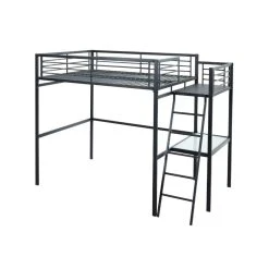 Vente-unique Lit Mezzanine CASUAL II - 140 X 190 Cm - Plateforme Bureau - Anthraci... 10 Vente-unique Lit Mezzanine CASUAL II - 140 X 190 Cm - Plateforme Bureau - Anthraci... -Talamo Magasin lit enfant 328961