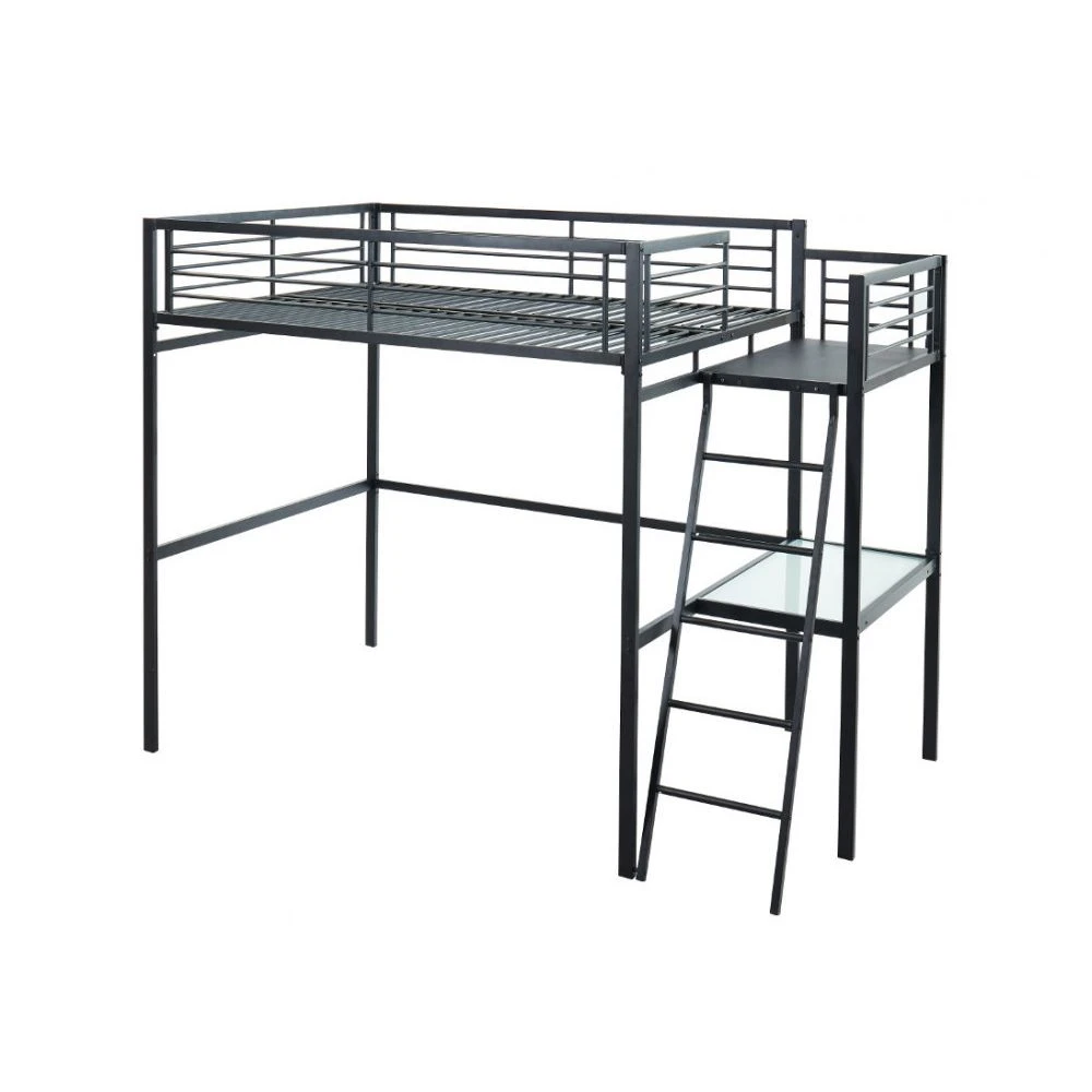 Vente-unique Lit Mezzanine CASUAL II - 140 X 190 Cm - Plateforme Bureau - Anthraci... 6 Vente-unique Lit Mezzanine CASUAL II - 140 X 190 Cm - Plateforme Bureau - Anthraci... – Image 4