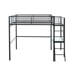 Vente-unique Lit Mezzanine CASUAL II - 140 X 190 Cm - Plateforme Bureau - Anthraci... 9 Vente-unique Lit Mezzanine CASUAL II - 140 X 190 Cm - Plateforme Bureau - Anthraci... -Talamo Magasin lit enfant 328963