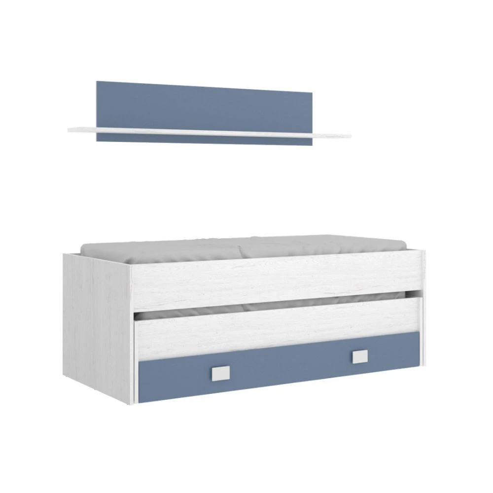 Marque Generique Lit Gigogne LILIAN - Avec Tiroir Et étagère - 90x190cm - Bleu Et Ch?... 7 Marque Generique Lit Gigogne LILIAN - Avec Tiroir Et étagère - 90x190cm - Bleu Et Ch?... – Image 5