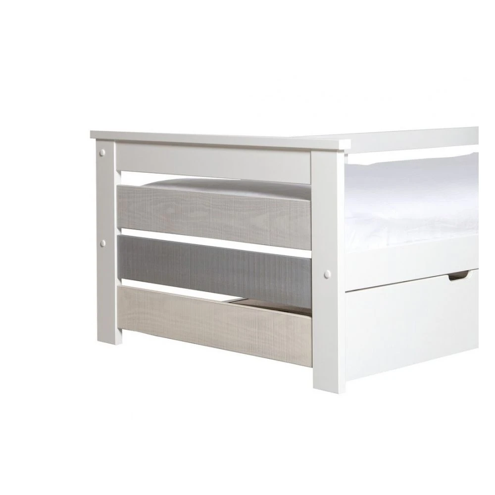 Vente-unique Lit Gigogne Banquette CELIANE - 2 X 90 X 190 Cm - MDF - Blanc 7 Vente-unique Lit Gigogne Banquette CELIANE - 2 X 90 X 190 Cm - MDF - Blanc – Image 5
