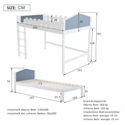 Marque Generique Lit Enfant Lit Superposé En Pin Massif 120 X 200/90 X 200 Cm, Blanc 9 Marque Generique Lit Enfant Lit Superposé En Pin Massif 120 X 200/90 X 200 Cm, Blanc -Talamo Magasin lit enfant lit superpose en pin massif 120 x 20090 x 200 cm blanc 13463126 36843452 1140x1140