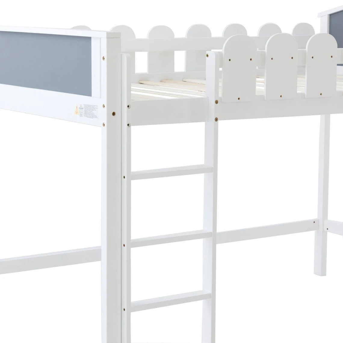 Marque Generique Lit Enfant Lit Superposé En Pin Massif 120 X 200/90 X 200 Cm, Blanc 6 Marque Generique Lit Enfant Lit Superposé En Pin Massif 120 X 200/90 X 200 Cm, Blanc – Image 4