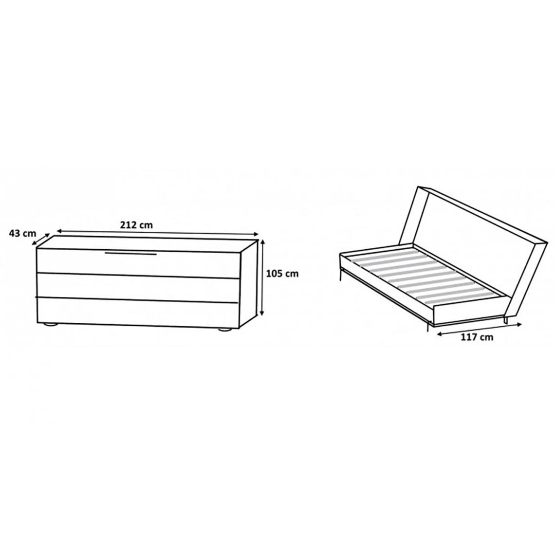 Pegane Lit Escamotable Horizontal Coloris Blanc - Longueur 212 X Hauteur 105 ... 6 Pegane Lit Escamotable Horizontal Coloris Blanc - Longueur 212 X Hauteur 105 ... – Image 4