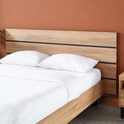 Baita Lit FELIX Effet Chêne Et Pieds En Métal 140x190 -Talamo Magasin lit felix effet chene et pieds en metal 140x190 10984722 28694000 1140x1140