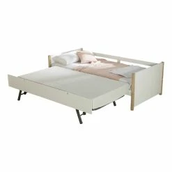 BUT Lit Gigogne 2x90x190 Cm KIARA Imitation Chêne Naturel Et Blanc -Talamo Magasin lit gigogne 2x90x190 cm kiara imitation chene naturel et blanc 9645344 25026348 348 1140x1140