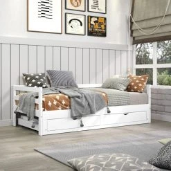 BUT Lit Gigogne 90/180x190 Cm BLOOM Blanc -Talamo Magasin lit gigogne 90180x190 cm bloom blanc 13735294 37902240 1140x1140