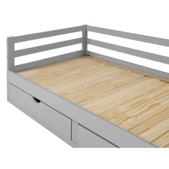 BUT Lit Gigogne 90/180x190 Cm BLOOM Gris -Talamo Magasin lit gigogne 90180x190 cm bloom gris 13735284 37902196 1140x1140