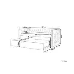 Beliani Lit Gigogne En Velours Bleu 90 X 200 Cm GASSIN -Talamo Magasin lit gigogne en velours bleu 90 x 200 cm gassin 10731954 27945720 1140x1140