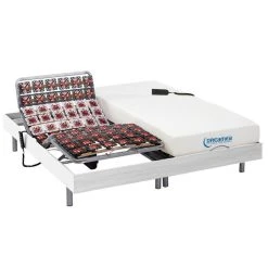 Vente-unique Lit électrique Relaxation Tout Plots Matelas Mémoire De Forme HESIOD...