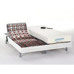 Vente-unique Lit électrique Relaxation Tout Plots Matelas Mémoire De Forme HESIOD...