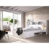 Vente-unique Lit Avec Rangements Et Chevets Intégrés 140 X 190 Cm - Blanc - KEVIN -Talamo Magasin lit kevin 12237160 32534034 1140x1140