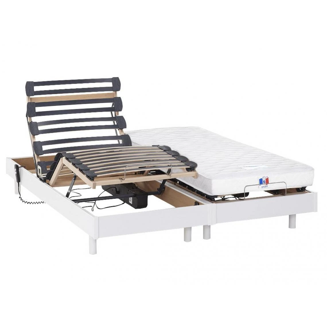 Vente-unique Lit électrique Relaxation Matelas 100% Latex LELANTOS De DREAMEA - Bl... 3 Vente-unique Lit électrique Relaxation Matelas 100% Latex LELANTOS De DREAMEA - Bl...