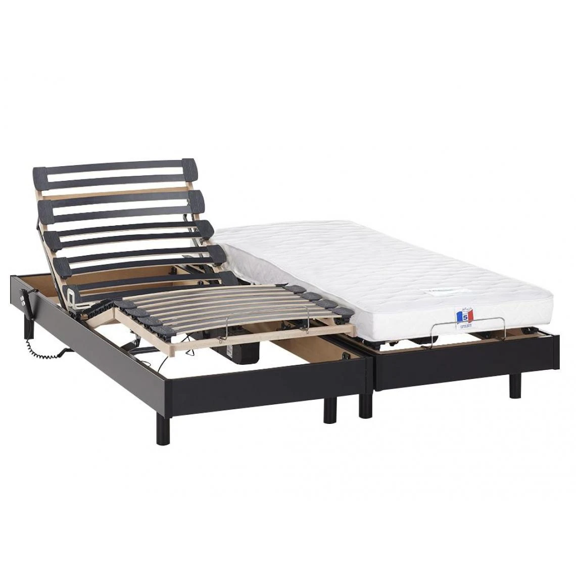Vente-unique Lit électrique Relaxation Matelas 100% Latex LELANTOS De DREAMEA - Bl... 5 Vente-unique Lit électrique Relaxation Matelas 100% Latex LELANTOS De DREAMEA - Bl... – Image 3