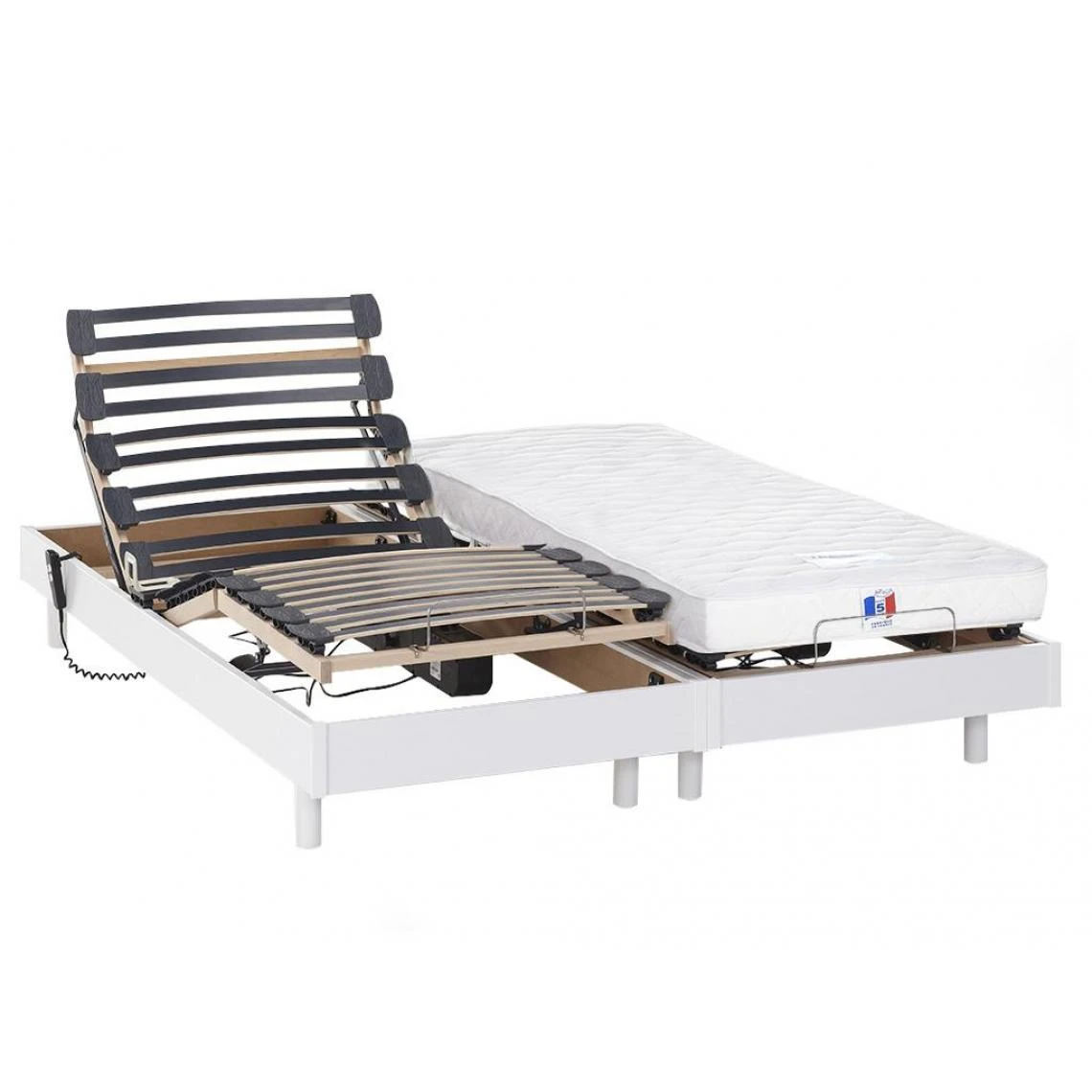 Vente-unique Lit électrique Relaxation Matelas 100% Latex LELANTOS De DREAMEA - Bl... 4 Vente-unique Lit électrique Relaxation Matelas 100% Latex LELANTOS De DREAMEA - Bl... – Image 2