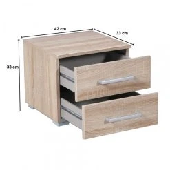 Le Quai Des Affaires Lit LOFT 140x190 + 2 Chevets + Sommier + Tête De Lit / Chêne Blanchi -Talamo Magasin lit loft 140x190 2 chevets sommier tete de lit chene blanchi 10848814 28282386 1140x1140