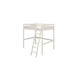 CSTORE Lit Mezzanine Enfant - 140 X 190 Cm - Pin Massif Blanchi - Sommier Inc...