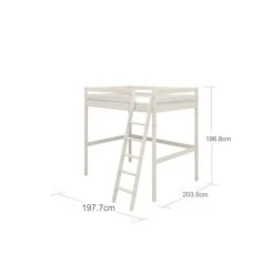 CSTORE Lit Mezzanine Enfant - 140 X 190 Cm - Pin Massif Blanchi - Sommier Inc... -Talamo Magasin lit mezzanine enfant 140 x 190 cm pin massif blanchi sommier inclus erika 11713714 30874942 1140x1140