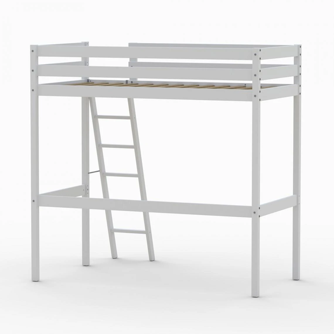 Le Quai Des Affaires Lit Mezzanine STUDIO 90x200 + 1 Sommier / Blanc 6 Le Quai Des Affaires Lit Mezzanine STUDIO 90x200 + 1 Sommier / Blanc – Image 4