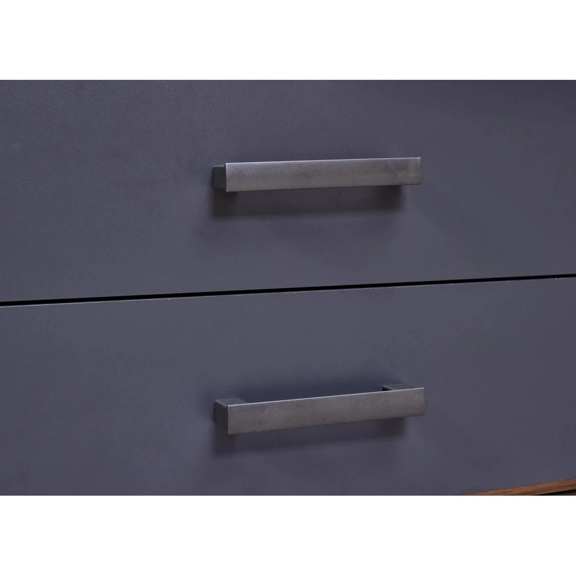 Pegane Lit Multi-rangements 140x200 Coloris Chêne Artisan/anthracite - Longu... 6 Pegane Lit Multi-rangements 140x200 Coloris Chêne Artisan/anthracite - Longu... – Image 4