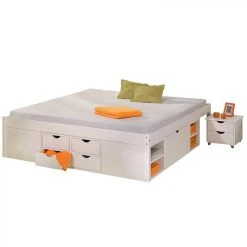 Talamo Magasin -Talamo Magasin lit multi rangements clark 140x190cm blanc 11037748 28832294 1140x1140