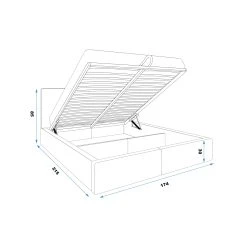 Interbeds Lit Rembourré Hilton Avec Rangement 160x200 En Blanc Cassé -Talamo Magasin lit rembourre hilton avec rangement 160x200 en blanc casse 12692220 1016300 1140x1140