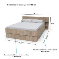 Le Quai Des Affaires Lit SAMBA 140x190cm + Tête De Lit + 2 Tiroirs / Chêne Blanchi 10 Le Quai Des Affaires Lit SAMBA 140x190cm + Tête De Lit + 2 Tiroirs / Chêne Blanchi -Talamo Magasin lit samba 140x190cm tete de lit 2 tiroirs chene blanchi 12257582 32610726 1140x1140