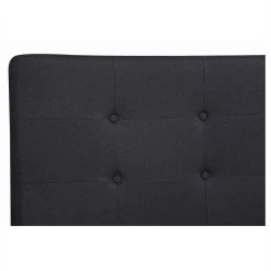 IDIMEX Lit Simple LILLE, 120 X 190 Cm, Capitonné Avec Sommier, Revêtement E... -Talamo Magasin lit simple lille 120 x 190 cm capitonne avec sommier revetement en tissu noir 8194259 20888103 1140x1140