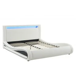 Baita Lit SOLAR LED Blanc Et Noir 160x200cm -Talamo Magasin lit solar led blanc et noir 160x200cm 11355228 29665206 1140x1140