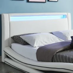 Baita Lit SOLAR LED Blanc Et Noir 160x200cm -Talamo Magasin lit solar led blanc et noir 160x200cm 11355228 29665210 1140x1140