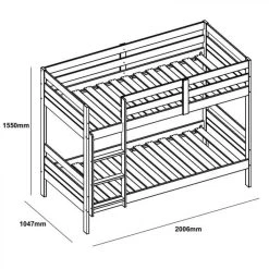 BUT Lit Superposé 2x90x190 Cm SIA Blanc Et Gris -Talamo Magasin lit superpose 2x90x190 cm sia blanc et gris 10156522 26131590 1140x1140