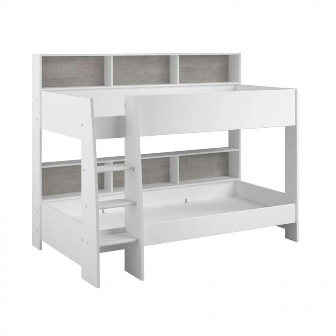 BUT Lit Superposé 90x200 Cm TAYLOR 2 Blanc Et Gris 3 BUT Lit Superposé 90x200 Cm TAYLOR 2 Blanc Et Gris