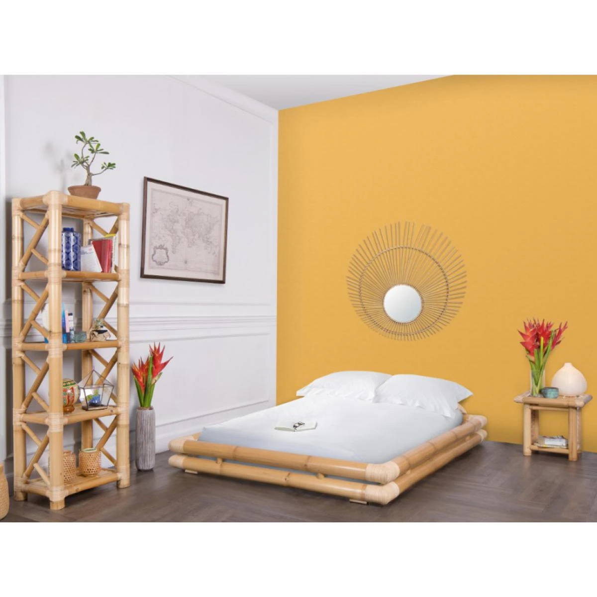 Vente-unique Lit 140 X 190 Cm - Bambou - Coloris : Naturel - TURION 6 Vente-unique Lit 140 X 190 Cm - Bambou - Coloris : Naturel - TURION – Image 4