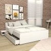 Le Quai Des Affaires Lit TWIST 140x190 + Chevet + Tiroir / Blanc -Talamo Magasin lit twist 140x190 chevet tiroir blanc 12039880 31909700 1140x1140