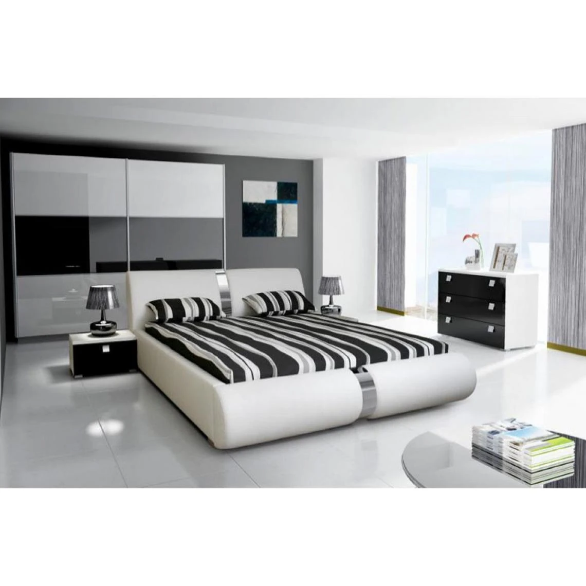 3S. X Home Lit Design Blanc 140x190cm VITARA 5 3S. X Home Lit Design Blanc 140x190cm VITARA â Image 3