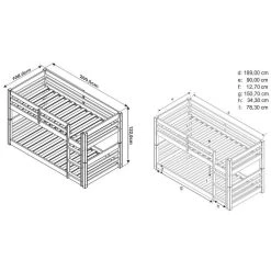 BUT Lits Superposés 2x90x190 Cm BLOOM Blanc -Talamo Magasin lits superposes 2x90x190 cm bloom blanc 12239366 32542984 1140x1140