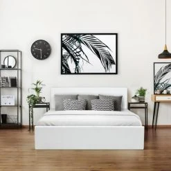 CSTORE MARTIN - Lit Adulte + Coffre De Rangement - Simili Blanc - Sommier Inc... -Talamo Magasin martin lit adulte coffre de rangement simili blanc sommier inclus 160x200 cm 10678090 27811114 1140x1140