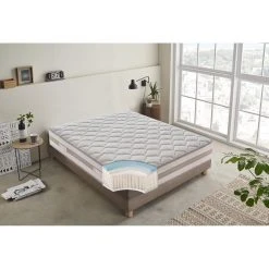 Materassi&Doghe Matelas 140x190 à Ressorts Ensachés - Mémoire De Forme à 9 Zones