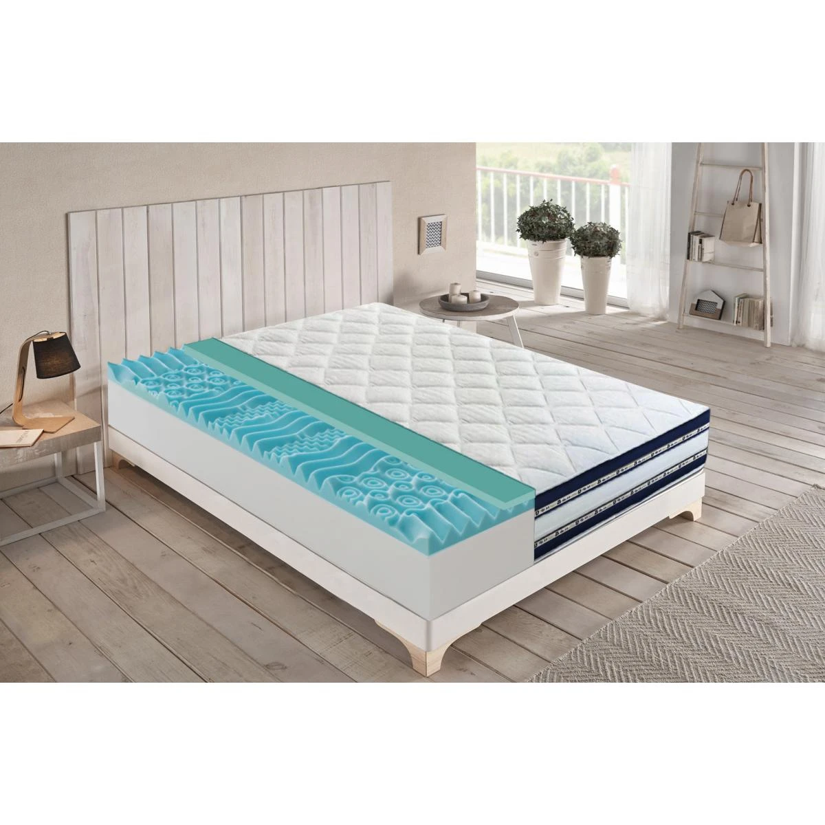 Materassi&Doghe Matelas 160x200 En Mémoire De Forme Et Gel Rafraîchissant De 27 Cm ... 3 Materassi&Doghe Matelas 160x200 En Mémoire De Forme Et Gel Rafraîchissant De 27 Cm ...