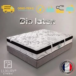 Luxury Literie Matelas 180x200 Cm Bio Latex