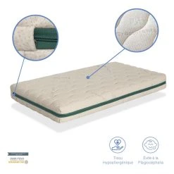 Dormalit Matelas Bebe ORGANIC CARAMEL 90x190 Epaisseur 11 CM - Noyau En Mousse ... -Talamo Magasin matelas bebe organic caramel 90x190 epaisseur 11 cm noyau en mousse perforee 10576502 27485942 1140x1140