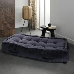 TODAY Matelas De Sol Bleu 120x60cm Velours Coton TERANGA Seydou