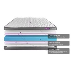 SEPTNUITS Matelas 180x200 + Double Sommiers 90x200 Memo Plus Mémoire De Forme 3... -Talamo Magasin matelas memoire de forme 90x190 memo plus 3 zones de confort