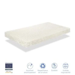 Dormalit Matelas Pour Lit Bébé 70x140 AQUA BREATHAIR - 11 CM - Noyau 100% Lav... -Talamo Magasin matelas pour lit bebe 70x140 aqua breathair 11 cm noyau 100 lavable respirant ecologique et recyclable 10576366 27485478 1140x1140