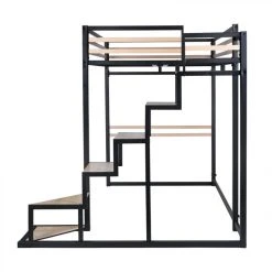 BUT Mezzanine 140x200 Cm MARLEY En Acier Noir -Talamo Magasin mezzanine 140x200 cm marley en acier noir style industriel 10156504 26131506 1140x1140