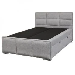Altobuy MYLIS - Lit-Coffre Boxspring 160x200cm Eco Tissu Gris