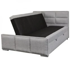 Altobuy MYLIS - Lit-Coffre Boxspring 160x200cm Eco Tissu Gris -Talamo Magasin mylis lit coffre boxspring 160x200cm eco tissu gris 12920220 34953718 1140x1140