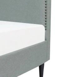 CSTORE NAILHEADS - Lit Adulte Classique - Tissu Gris Clair - Tête De Lit Clo... -Talamo Magasin nailheads lit adulte classique tissu gris clair tete de lit cloutee et pieds bois sommier inclus l 160xl 200 cm 10678126 27811244 1140x1140