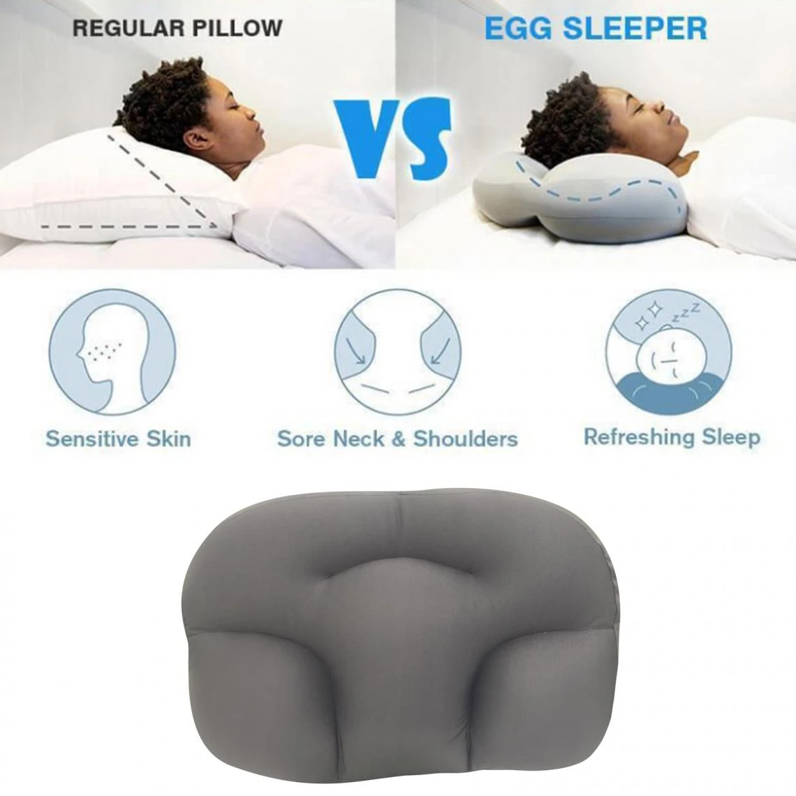 Marque Generique Oreiller En Forme De Nuage Mousse à Mémoire De Forme Contour Sleep P... 5 Marque Generique Oreiller En Forme De Nuage Mousse à Mémoire De Forme Contour Sleep P... – Image 3